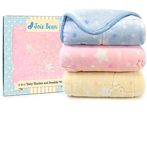 Joie Bean Gleece Baby שמיכה | שמיכת תינוקות מטושטשת רכה ליילוד תינוקות | עריסה חמה שק שינה שק שינה, שמיכת גלישת